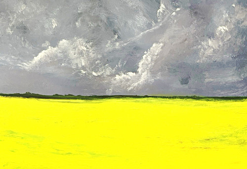Landscape field under stormy - field,