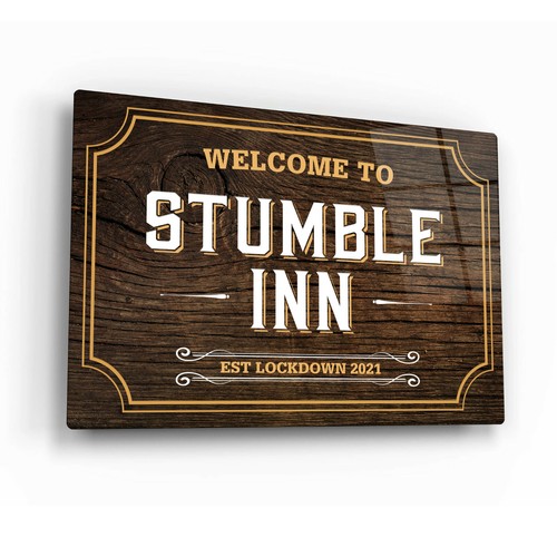 Personalised welcome bar sign - personalised,