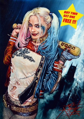 Harley quinn fine art print - fine,