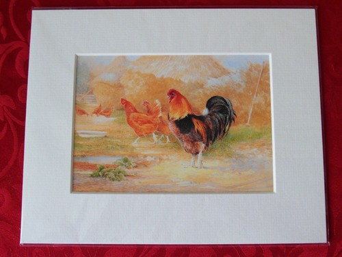 Farm scene mounted print with - farm,